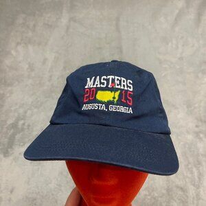 Masters 2015 Golf Hat Cap Navy Adjustable Ahead USA Augusta National Adult